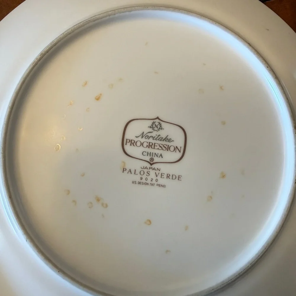 Noritake Progression Palos Verde 9020 China Plates 9 piece Set Vintage Japan MCM